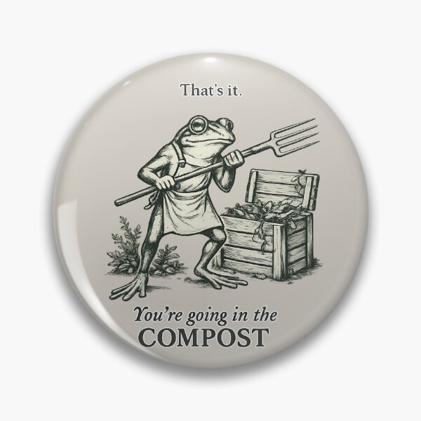 Item preview, You Are Going In The Compost Funny Frog Vintage Illustration designed and sold by tarzbol.