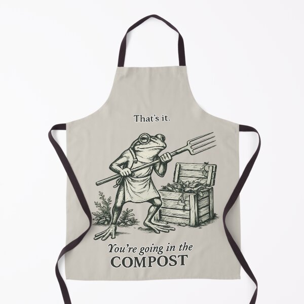 Item preview, You Are Going In The Compost Funny Frog Vintage Illustration designed and sold by tarzbol.