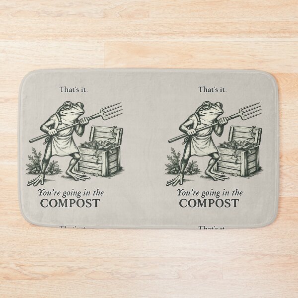 Item preview, You Are Going In The Compost Funny Frog Vintage Illustration designed and sold by tarzbol.