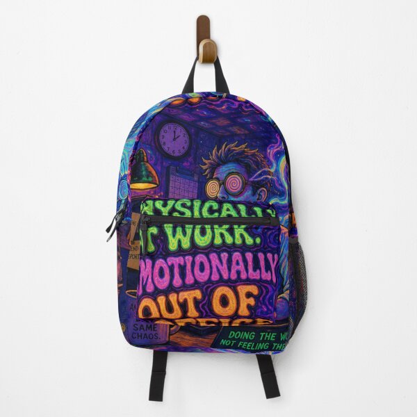 Item preview, Physically at Work, Emotionally Out of Office – Trippy Cosmic Office Escape designed and sold by Peace Frog SEA.