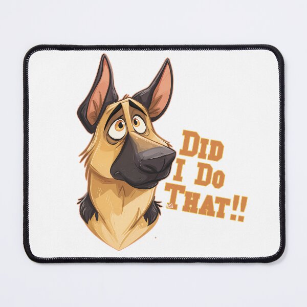 Item preview, Did I Do That Funny German Shepherd Dog Mascot Cartoon Streetwear designed and sold by DesignArtist.ia.