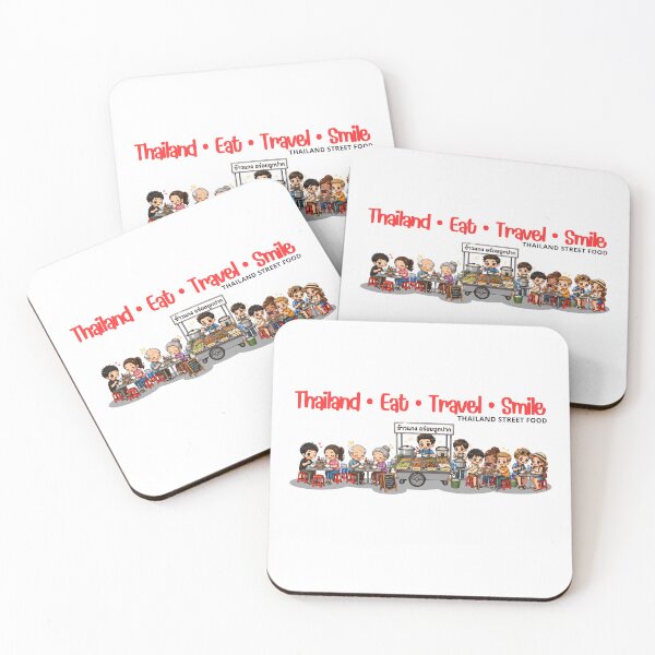 Item preview, Thailand Eat Travel Smile – Cute Thailand Street Food Cartoon | Welcome Thailand Travel Graphic designed and sold by Beeform.
