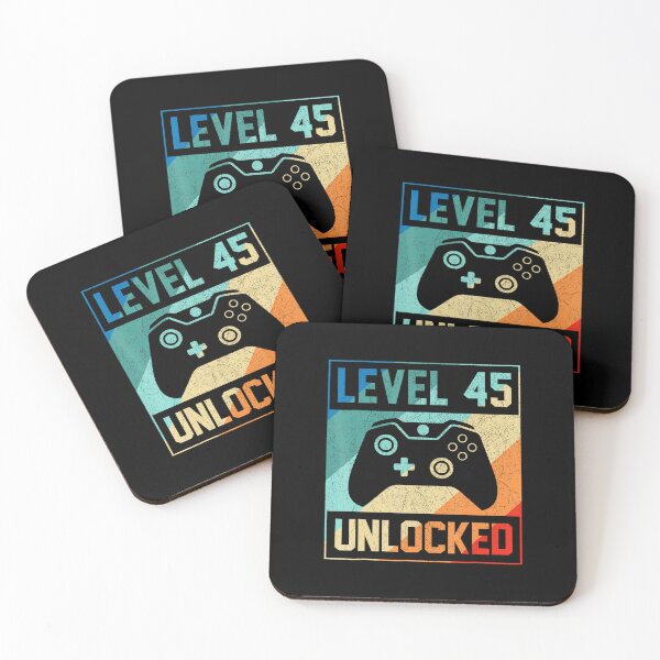 Item preview, Level 45 Unlocked Retro Gamer Birthday With Arcade Vibes designed and sold by FGTV2021.