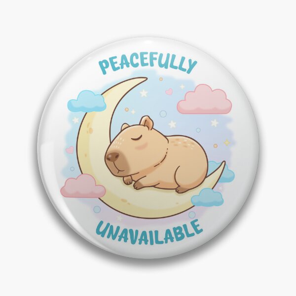 Item preview, Capybara Peacefully Unavailable Sleepy Moon designed and sold by Lily's World.