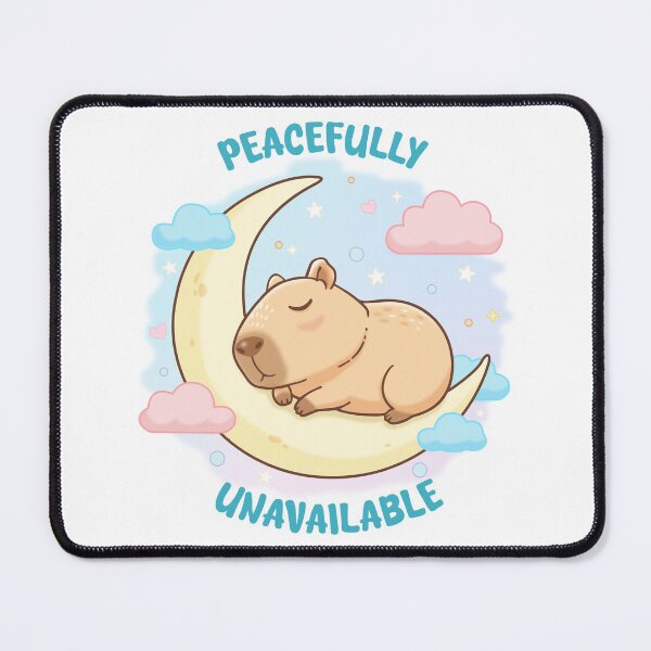Item preview, Capybara Peacefully Unavailable Sleepy Moon designed and sold by Lily's World.
