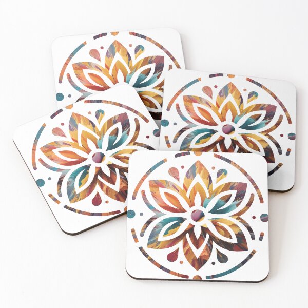 Item preview, Boho Circular Bloom Geometric Flower Art designed and sold by Osmose-Studio ⭐⭐⭐⭐⭐.