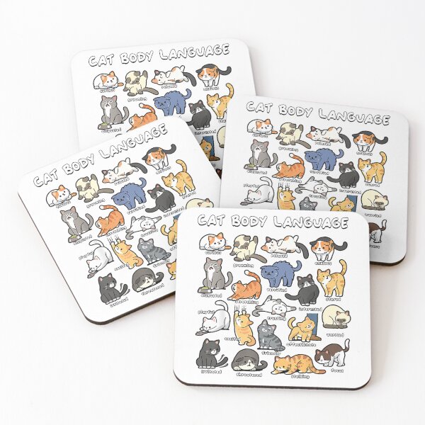 Item preview, Cat Body Language Cute Cat Lover Kawaii T-Shirt designed and sold by SavsMerch.