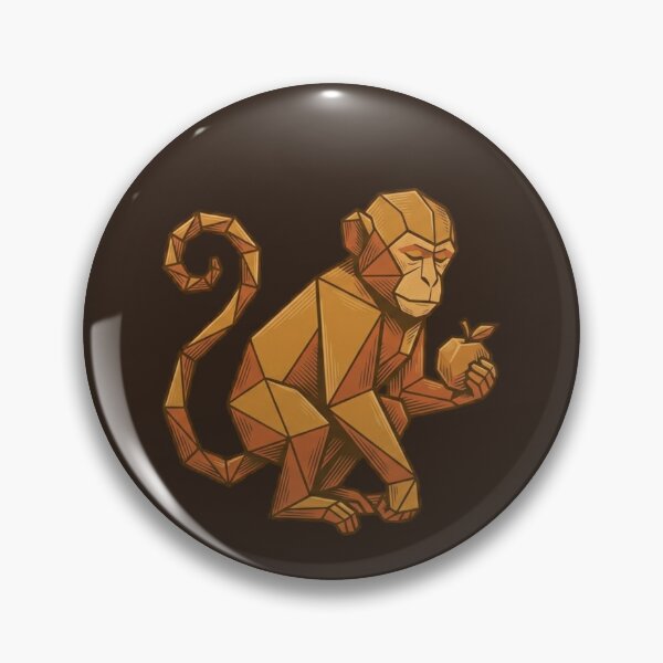 Item preview, Golden Geometric Monkey – Animal Art Notebook for Coffee Lovers designed and sold by bsbd-action.