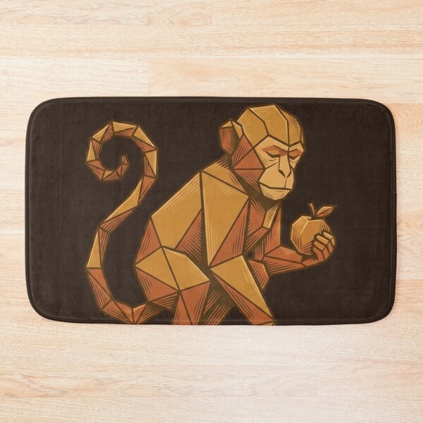 Item preview, Golden Geometric Monkey – Animal Art Notebook for Coffee Lovers designed and sold by bsbd-action.