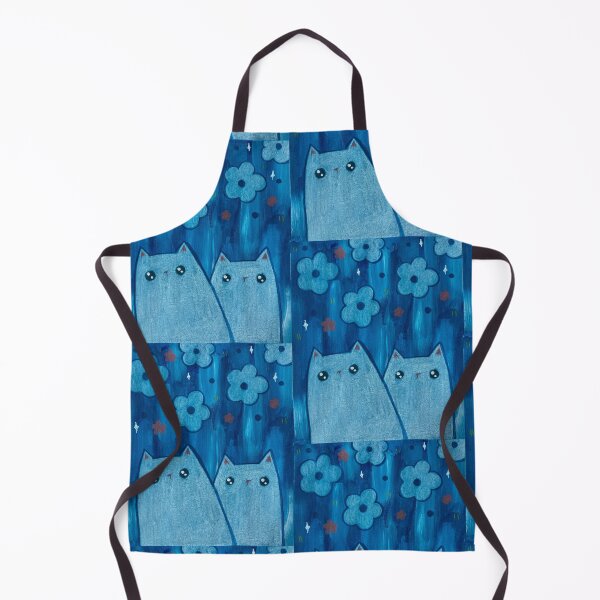 Item preview, Two in Blue - Cat Mixed Media - Day 128 of 365  designed and sold by BeeandKiwi.