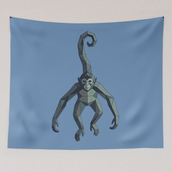 Item preview, Long-Tailed Monkey – Symmetrical Print for Abstract Art Lovers designed and sold by bsbd-action.