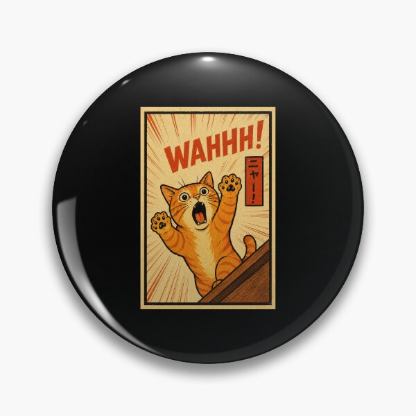 Item preview, Funny Orange Cat Panic Poster with Retro Manga Reaction Style designed and sold by ferminhays.
