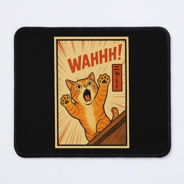 Item preview, Funny Orange Cat Panic Poster with Retro Manga Reaction Style designed and sold by ferminhays.