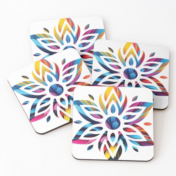 Item preview, Psychedelic Lotus Bloom Geometric Flower Art designed and sold by Osmose-Studio ⭐⭐⭐⭐⭐.