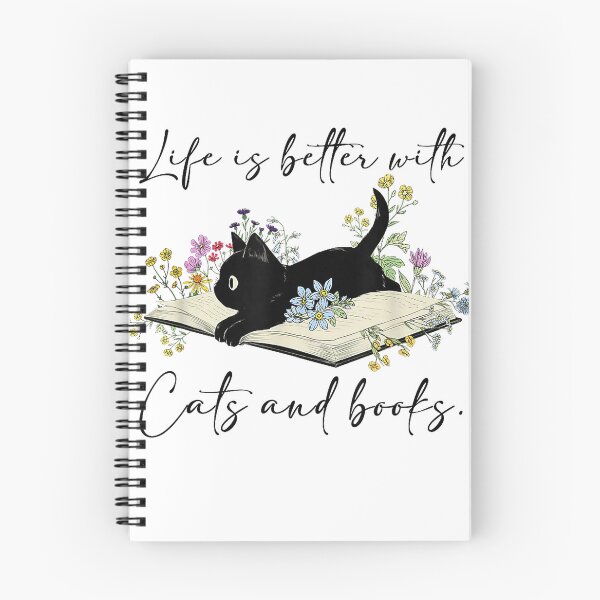 Item preview, Cat Book Shirt for Women Life is Better with Cats and Books T-Shirt designed and sold by SavsMerch.