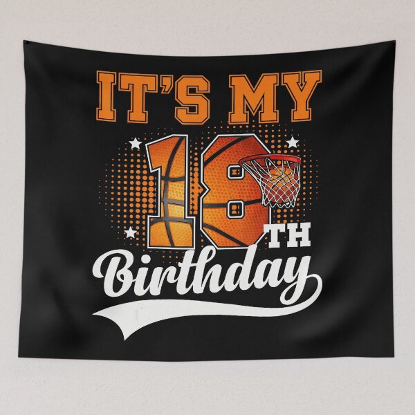 Item preview, 18th Birthday Basketball Orange Black Sports Number Celebration Style designed and sold by allistermariam.