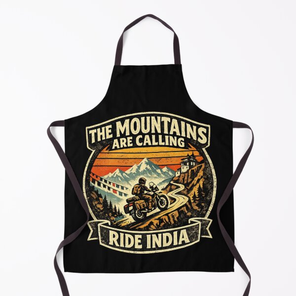 Item preview, The Mountains Are Calling Ride India Vintage Motorcycle Adventure Design designed and sold by Globalcitytees.