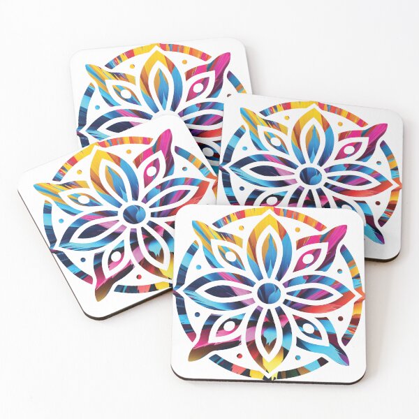 Item preview, Electric Circular Bloom Geometric Flower Art designed and sold by Osmose-Studio.
