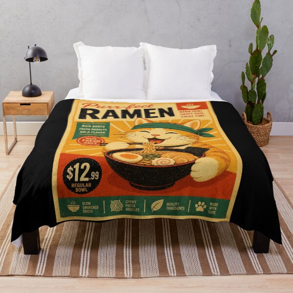 Item preview, Purrfect Ramen Cat Poster with Cozy Retro Noodle Shop Style designed and sold by eliramaison.