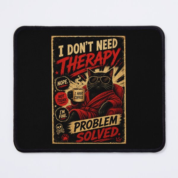 Item preview, Sarcastic Black Cat Coffee Meme Retro Grunge Attitude Poster Style designed and sold by Modaozushi216.