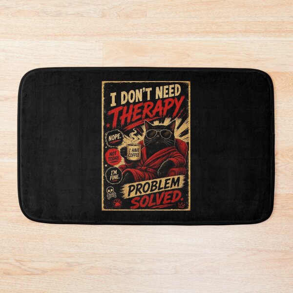 Item preview, Sarcastic Black Cat Coffee Meme Retro Grunge Attitude Poster Style designed and sold by Modaozushi216.