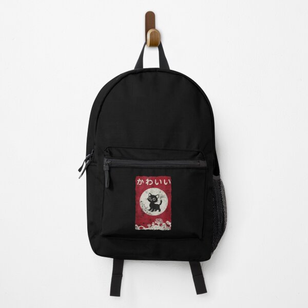Item preview, Cute Kawaii Black Cat With Distressed Japanese Retro Style designed and sold by JordynLadukeg65.