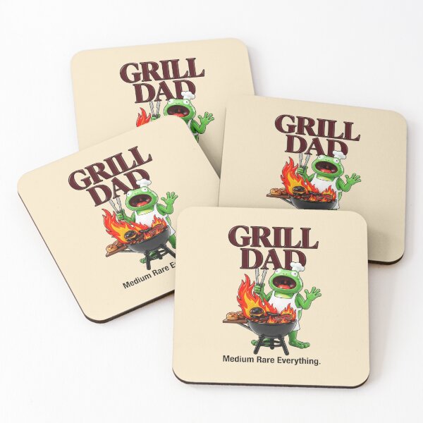 Item preview, Grill Dad - Medium Rare Everything - Funny Frog BBQ Retro  - Fathers Day Gift BBQ Dad Humor designed and sold by SkTee2k.