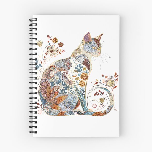 Item preview, Cat Colorful Floral Patterns Vintage Flowers Art Cat Lover T-Shirt designed and sold by SavsMerch.