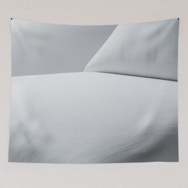 Item preview, Minimalist White Snow Curve | Soft Abstract Winter Landscape Digital Art designed and sold by Midnight Veil Designs.