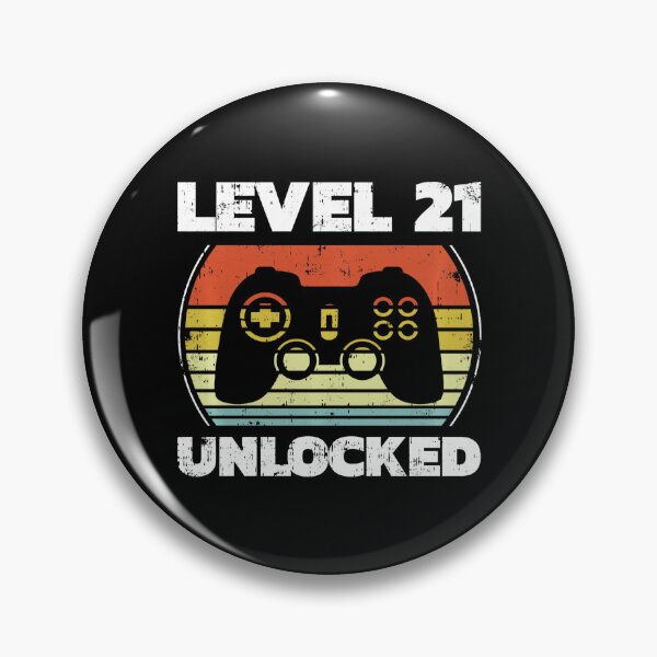 Item preview, Level 21 Unlocked Retro Gaming Birthday For Adult Gamers designed and sold by FGTV2021.