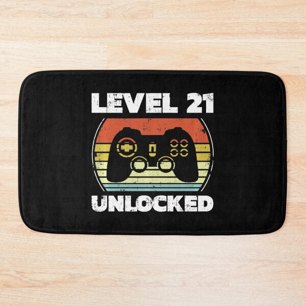 Item preview, Level 21 Unlocked Retro Gaming Birthday For Adult Gamers designed and sold by FGTV2021.