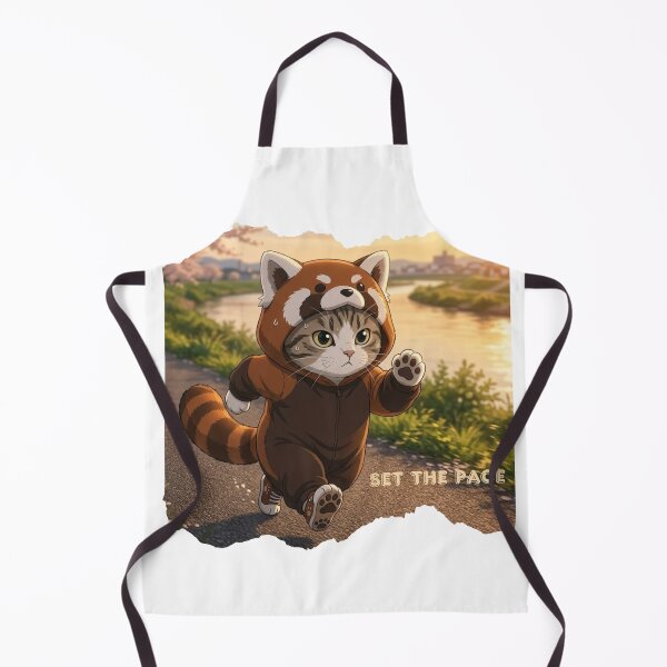 Item preview, Set the Pace (panda cat) designed and sold by RunningWhiskers.