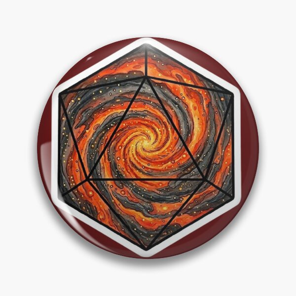 Item preview, Mega D20 Magma RPG Sticker designed and sold by AestheticRPG .
