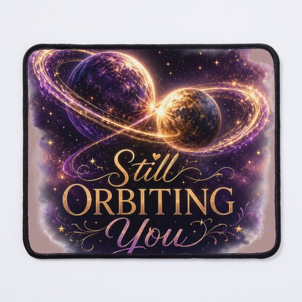 Item preview, Still Orbiting You, Cosmic Love Design, Celestial Romance Artwork designed and sold by JagrDesigns.