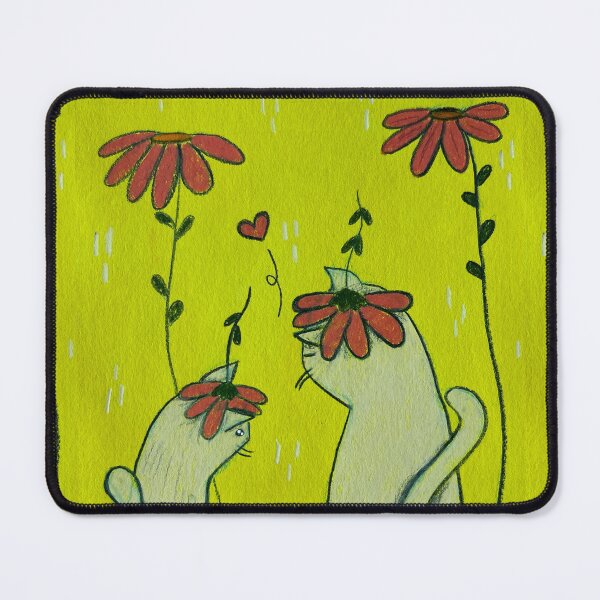 Item preview, Daisy Babies - Whimsical Cat Mixed Media - Day 129 of 365 designed and sold by BeeandKiwi.