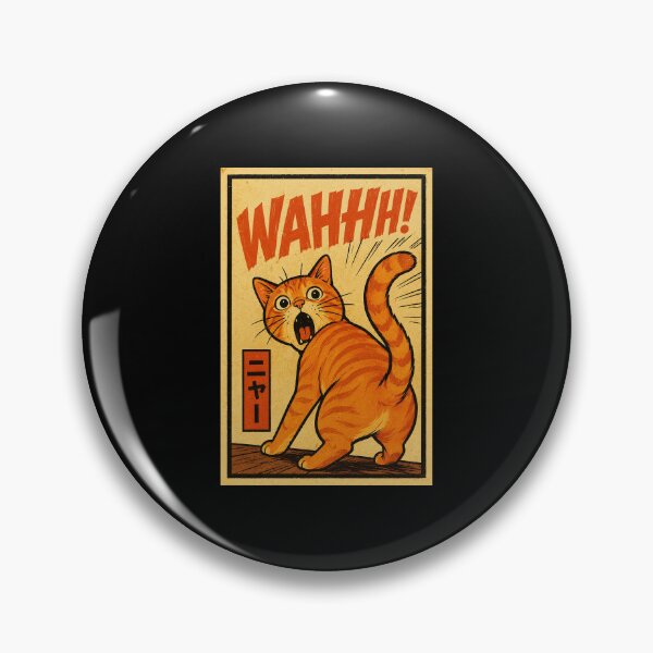 Item preview, Retro Orange Cat Chaos Poster with Funny Manga Reaction Energy designed and sold by ferminhays.