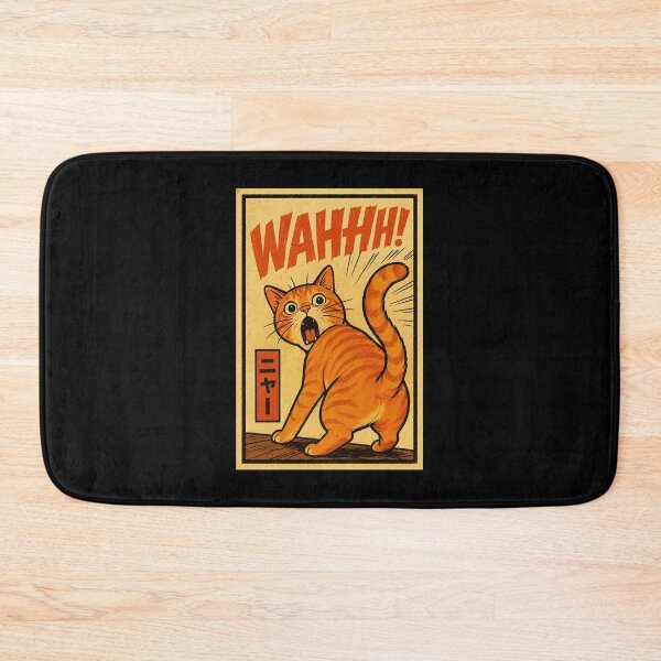 Item preview, Retro Orange Cat Chaos Poster with Funny Manga Reaction Energy designed and sold by ferminhays.