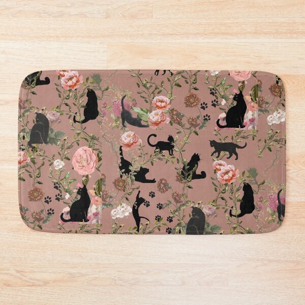 Item preview, Black Cats Floral Cottagecore Pattern | Vintage Aesthetic Cat Lover Gift 2 designed and sold by Asmaa Abdul-Azim.