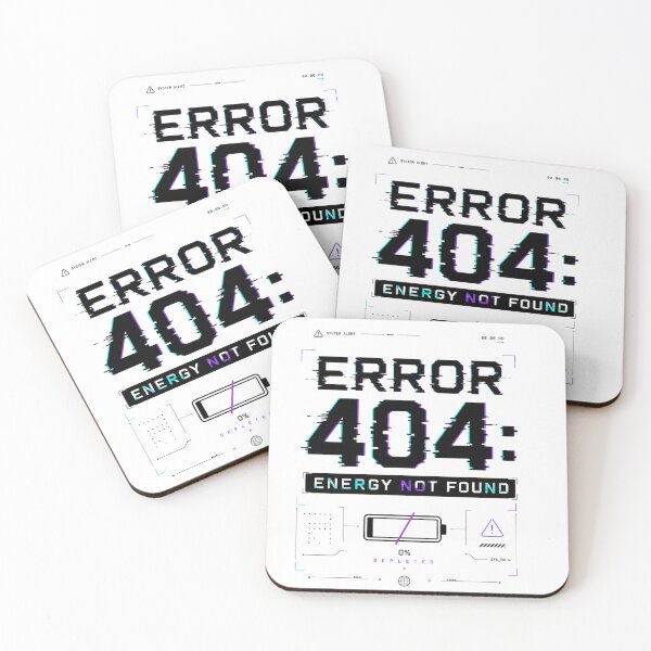 Item preview, Error 404 Energy Not Found-Glitch Streetwear Design designed and sold by designsvetlana1.