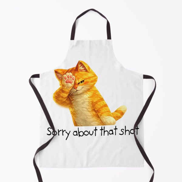 Item preview, Sorry about that shot (cheeky cat) designed and sold by RunningWhiskers.