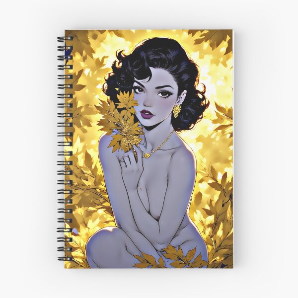 Item preview, Golden Floral Portrait Elegant Woman designed and sold by Neer arts.