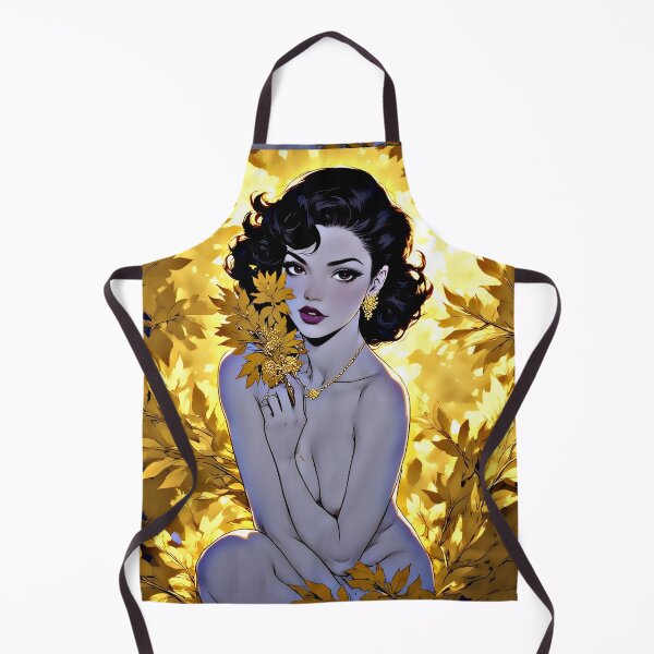 Item preview, Golden Floral Portrait Elegant Woman designed and sold by Neer arts.