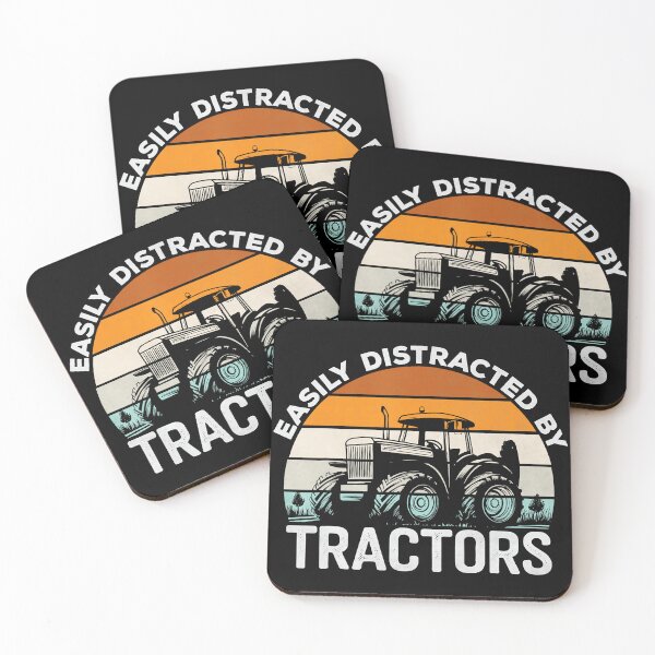 Item preview, Easily Distracted By Tractors Funny Farming Sunset Vintage designed and sold by zamiokaline.