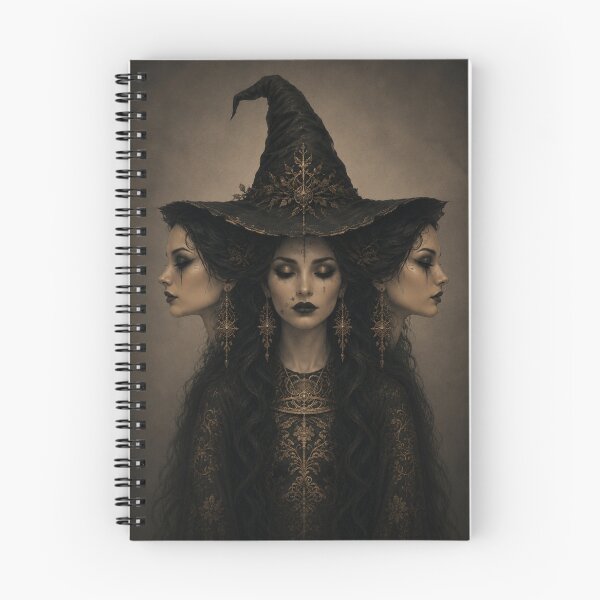 Item preview, Triple-Faced Gothic Witch | Dark Occult Fantasy Portrait designed and sold by WhimsyWink.