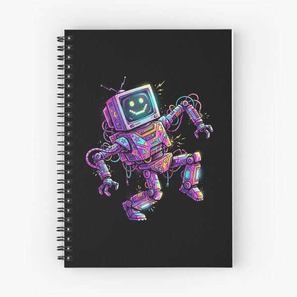 Item preview, Retro 80s Synthwave Glitch Computer Screen Goofy Robot designed and sold by DuckOddity.