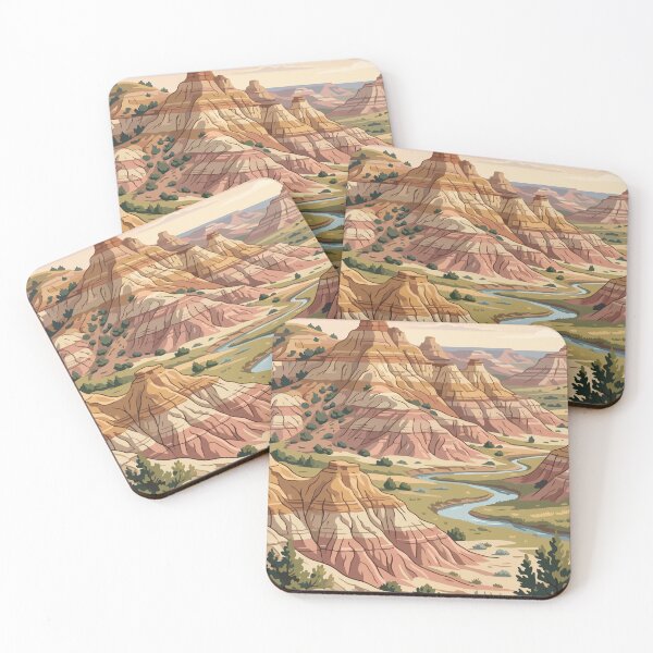 Item preview, Theodore Roosevelt National Park USA Travel Vintage designed and sold by RareDeerArt.
