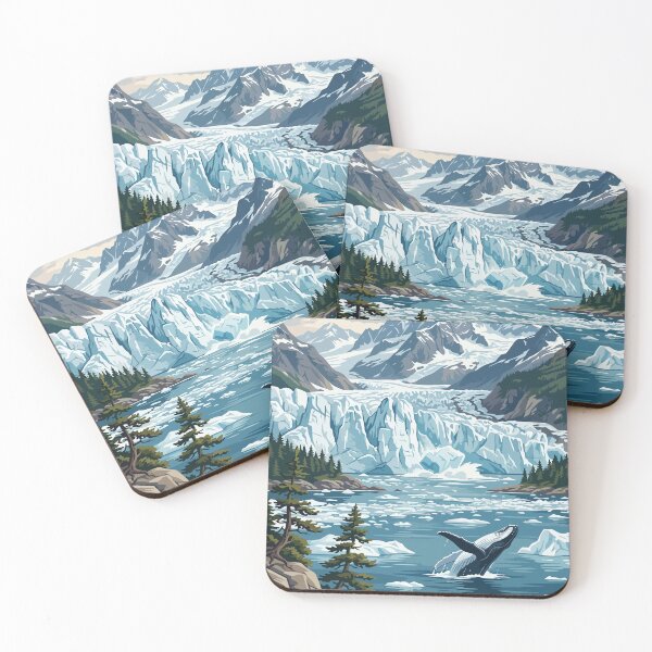 Item preview, Glacier Bay National Park USA Travel Vintage designed and sold by RareDeerArt.