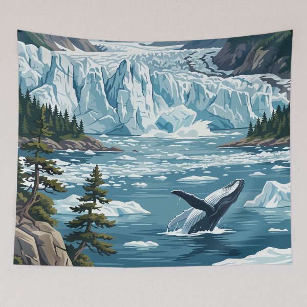 Item preview, Glacier Bay National Park USA Travel Vintage designed and sold by RareDeerArt.