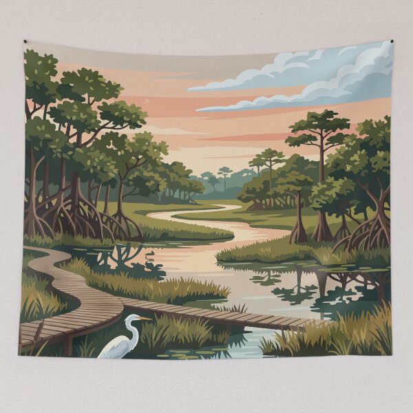 Item preview, Everglades National Park USA Travel Vintage designed and sold by RareDeerArt.