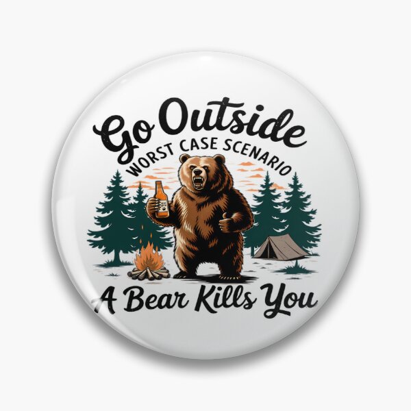 Item preview, Funny Bear Camping-  Worst Case Scenario Aesthetic Design designed and sold by Trinidesigns123.